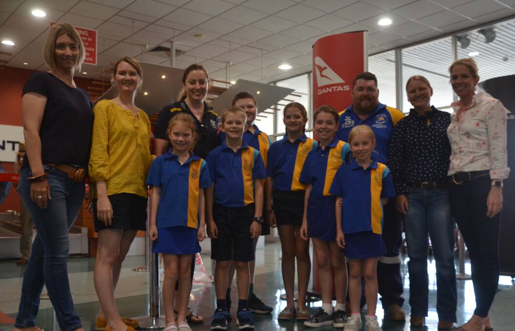 ON TOUR: Young musicians from Mount Isa School of the air before their flight to Brisbane. Photo: Aidan Green