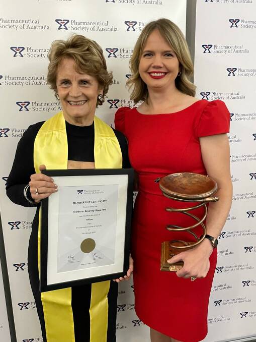 Pharmacist of the Year Selina Taylor (right) with her PhD Supervisor, JCU Professor Beverley Glass.