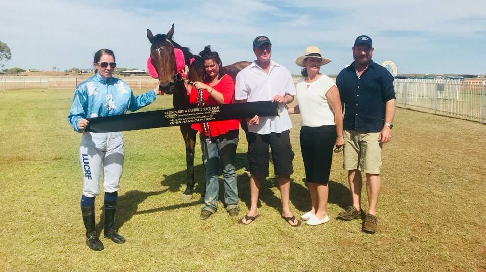 NO PAIN: World of Pain won the Gary Cannon Memorial Open Handicap sponsored by Cloncurry Mustering. Photos: Cloncurry Race Club.