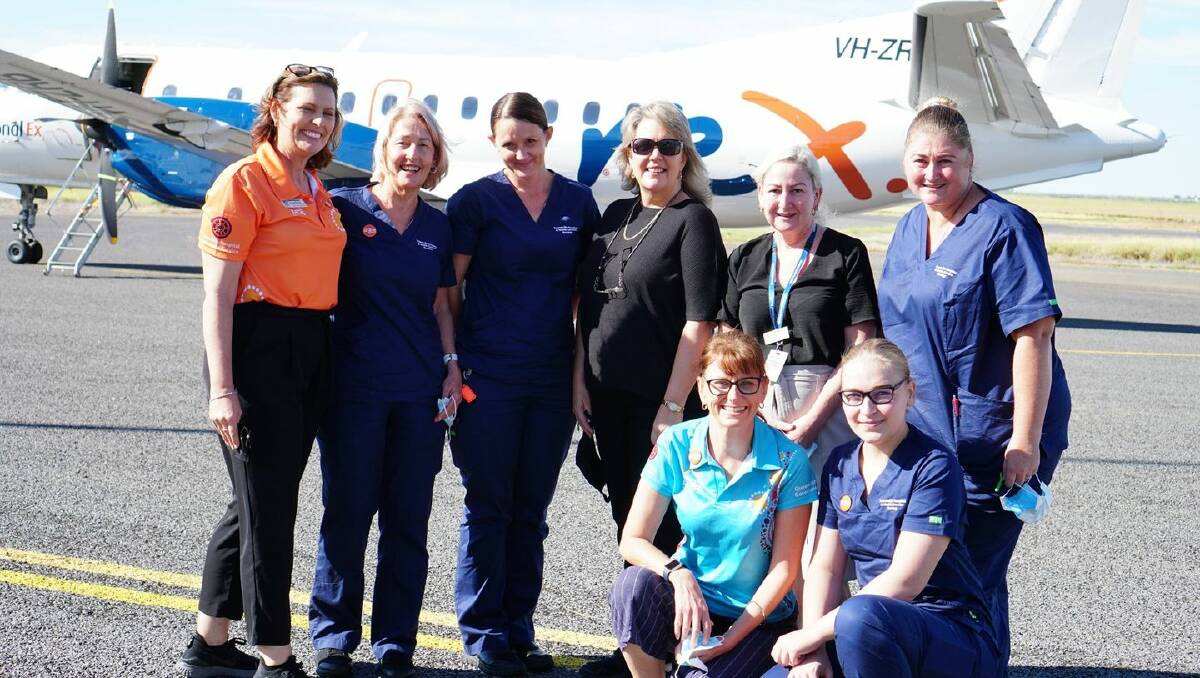 The Townsville HHS Covid vaccination team in Hughenden.