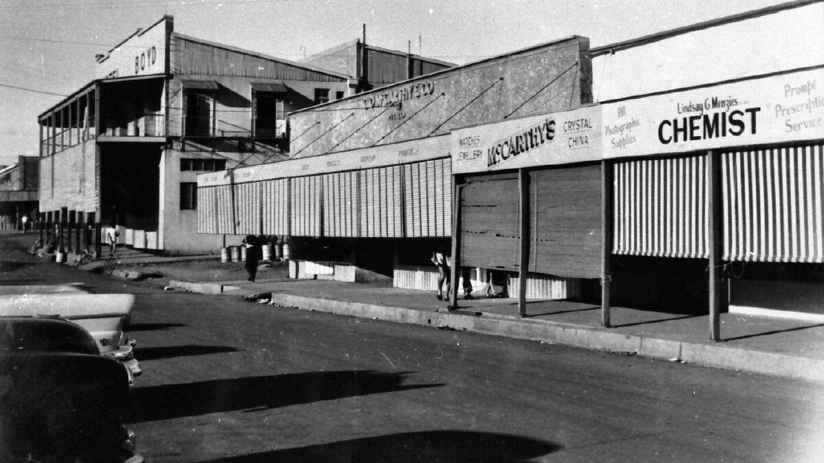 Menzies Chemist in West St in the circa the 1950s.