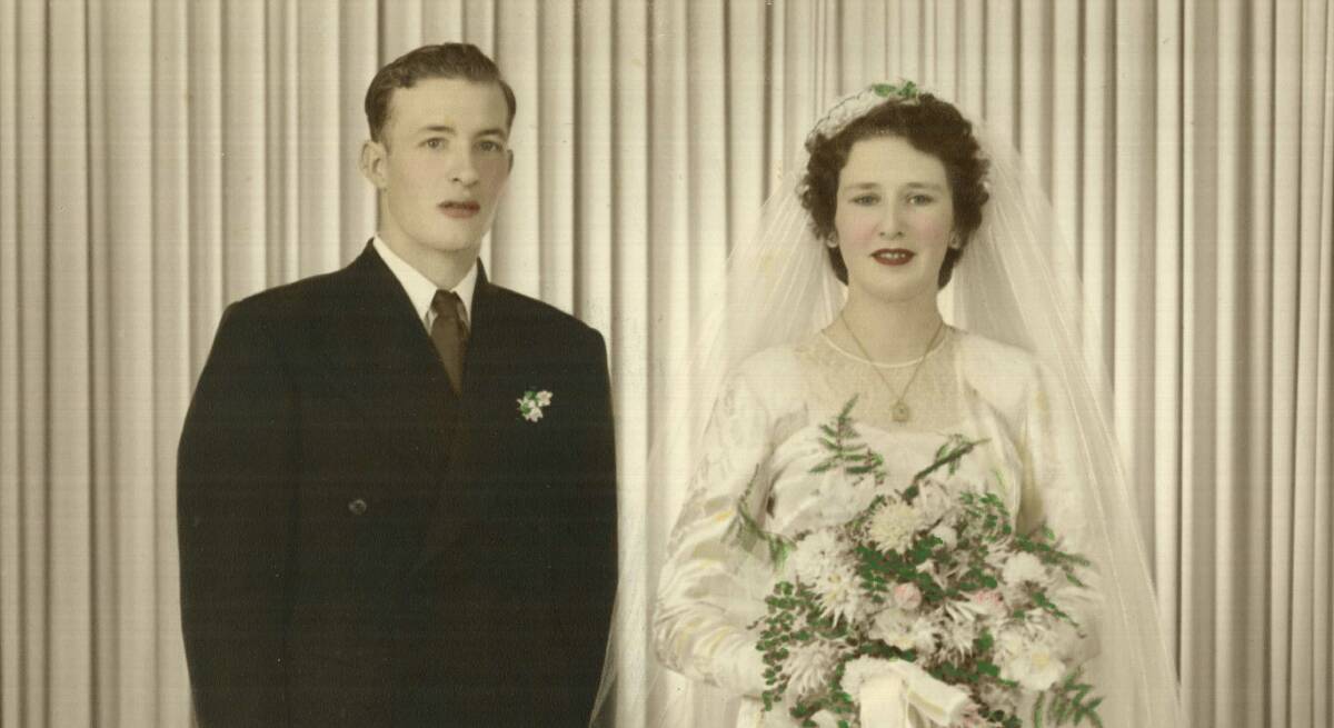 Ted and Olive Hammond on their wedding day in 1951.