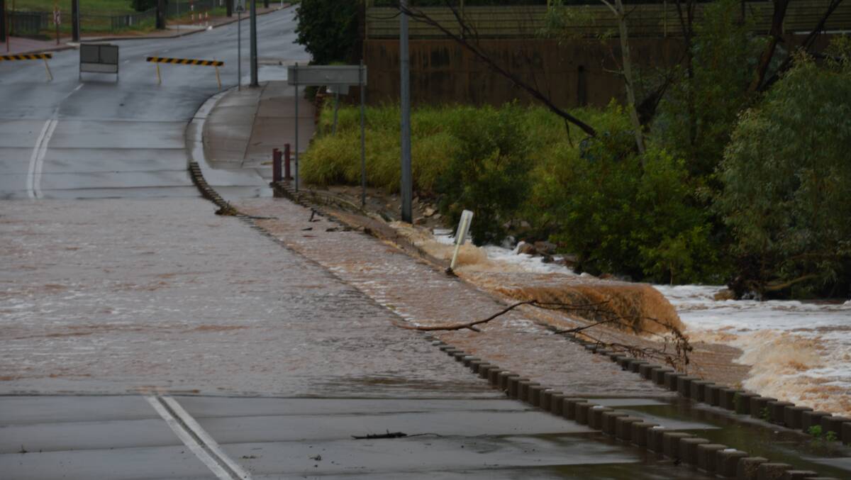 Causeway closed at 24th Ave, Mount Isa.