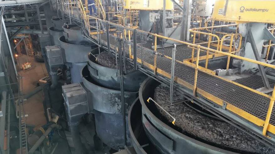 The southern rougher train comes online at the Century Zinc Mine, allowing the full
capacity of the entire plant to come online for the first time since operations restarted in 2018.