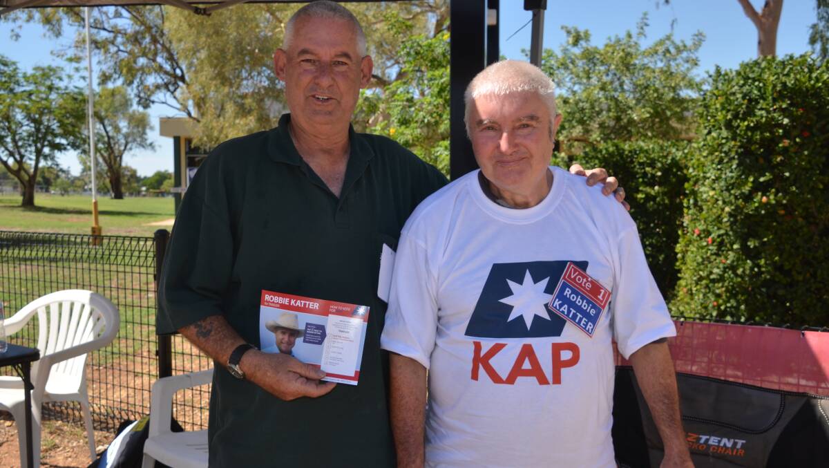 KAP campaigners at Sunset: Steve Borthwick and Stephen Strudwick.