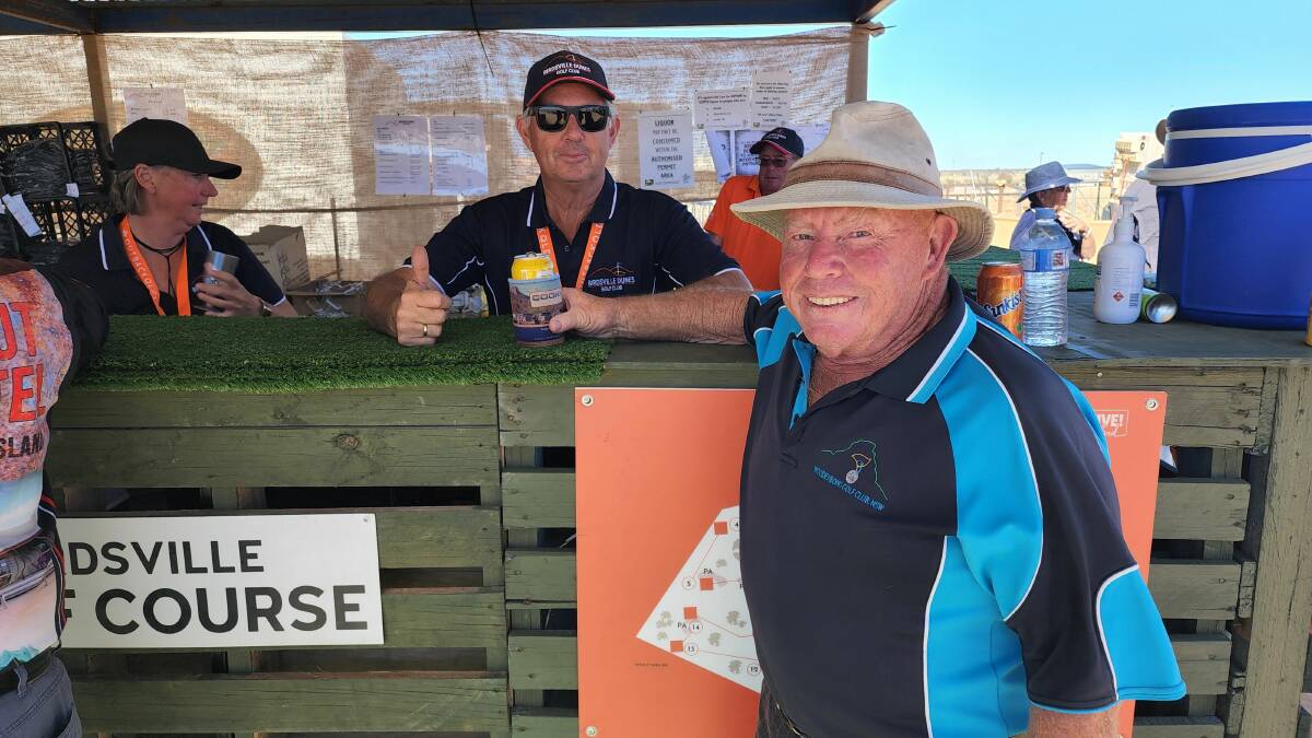 Garry Strange, of Woodenbong, northern New South Wales came the closest to taking out the million dollar hole in one when his drive at Birdsville came within two agonising inches of the hole.