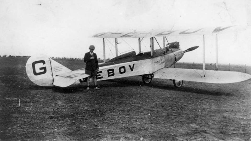 Flying an Avro G-EBOV Hinkler safely landed in Camooweal in 1928.