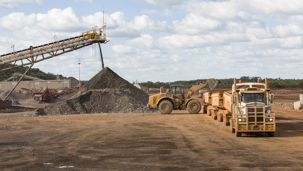 Ore is crushed on site at Lady Loretta Mine, before being transported to Mount Isa Mines