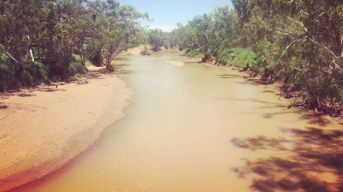 WET TIMES: There is plenty of water in the creeks near Boulia after recent rains. Photo: Derek Barry