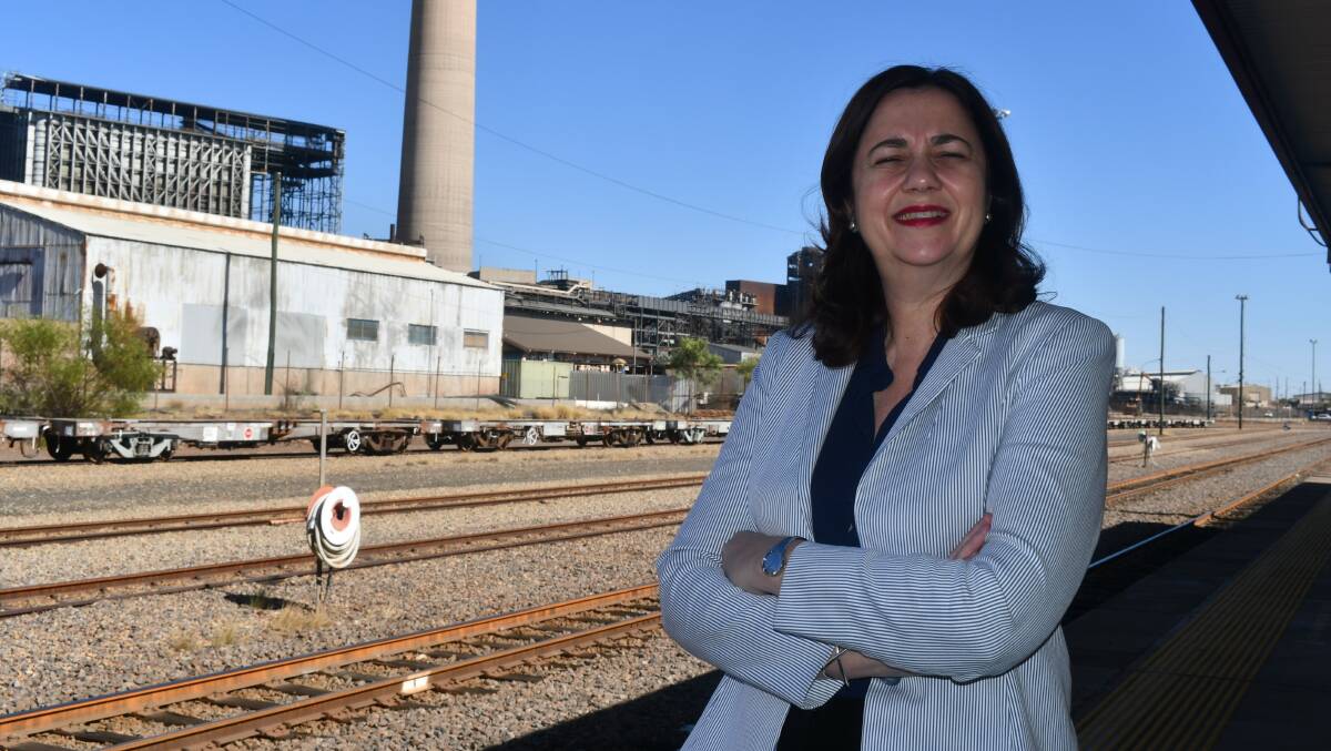IN TOWN: The Premier has used her Mount Isa visit to give more details on $80m budget package for the rail line. Photo: Derek Barry