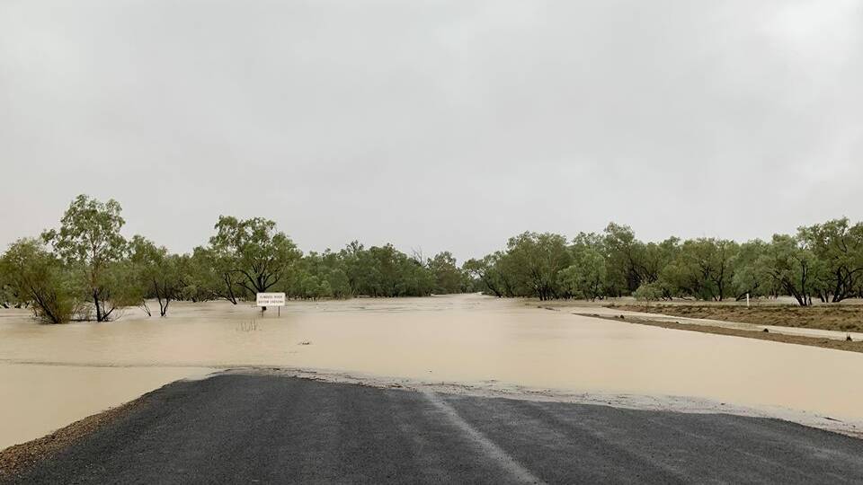 The Flinders River Bottom Crossing near Richmond on Wednesday morning. Photo: Richmond Shire Council