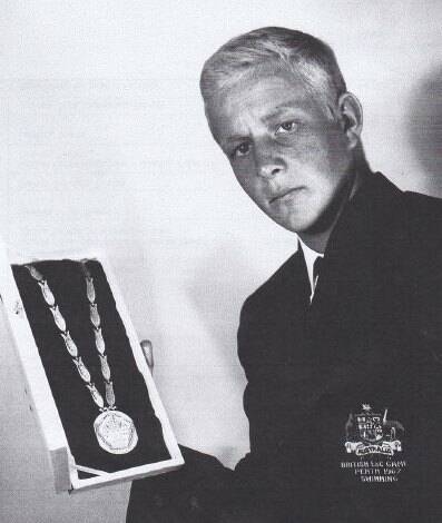 John Oravainen with his Silver Medal from the 1962 Perth games.