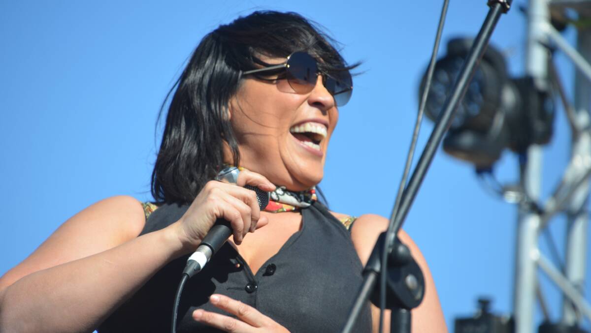 Kate Ceberano on stage in 2018.