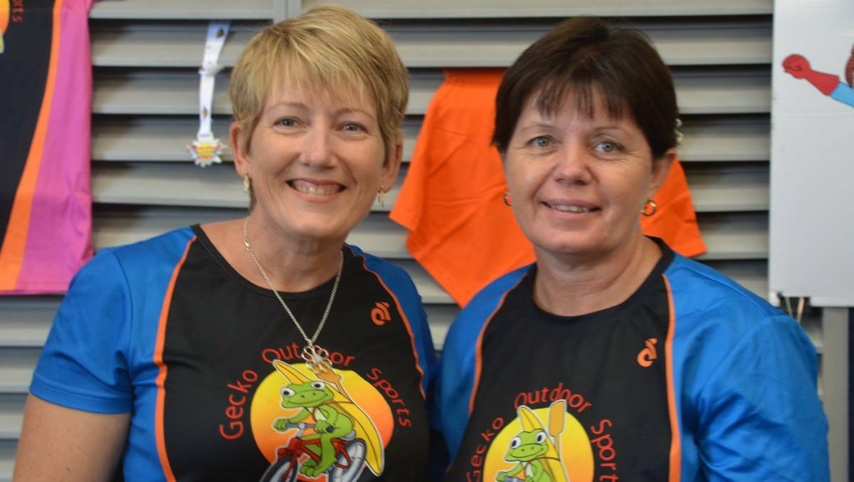 Alice Moncrieff and Tracey Stringer crewed the Gecko Outdoor Sports stall at the 2019 Sign On Expo.