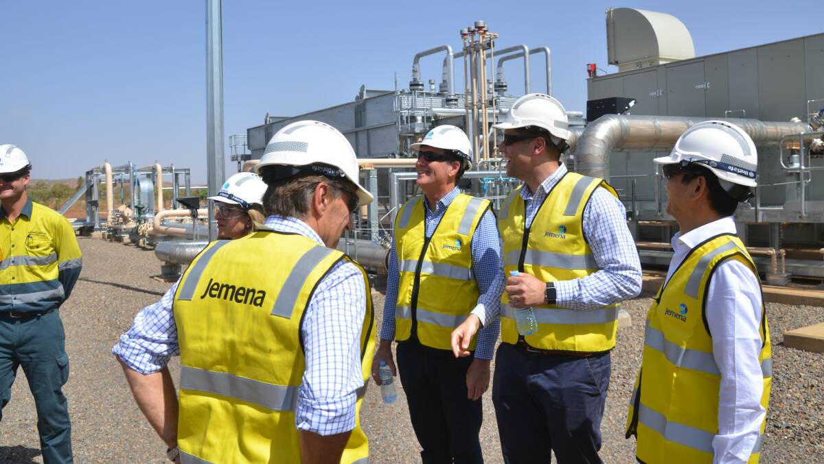 Dignitaries check out the Mount Isa Compressor Station at the official opening of the NGP on December 14, 2018.