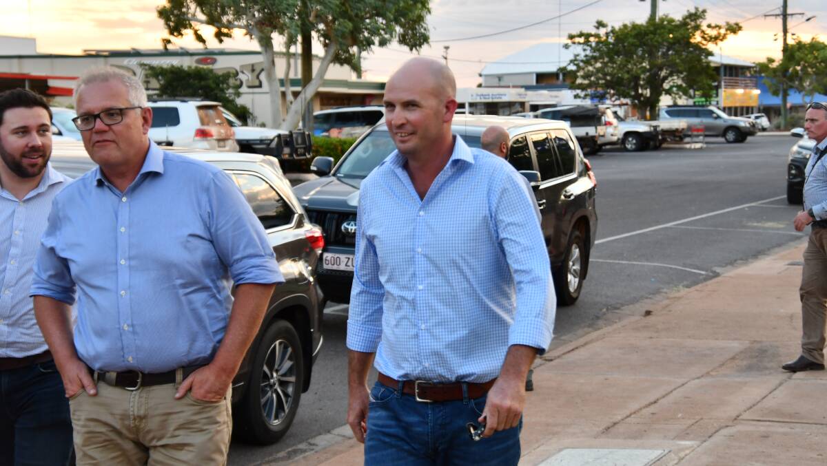PM Scott Morrison in Cloncurry Tuesday with Mayor Greg Campbell.