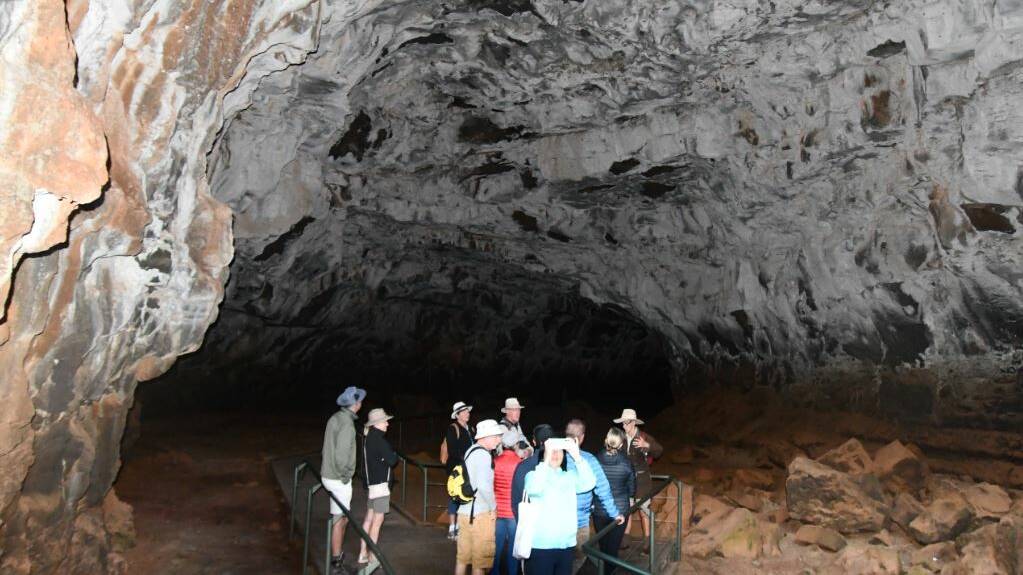 Inside the caves at Undara National Park. Photos: Derek Barry