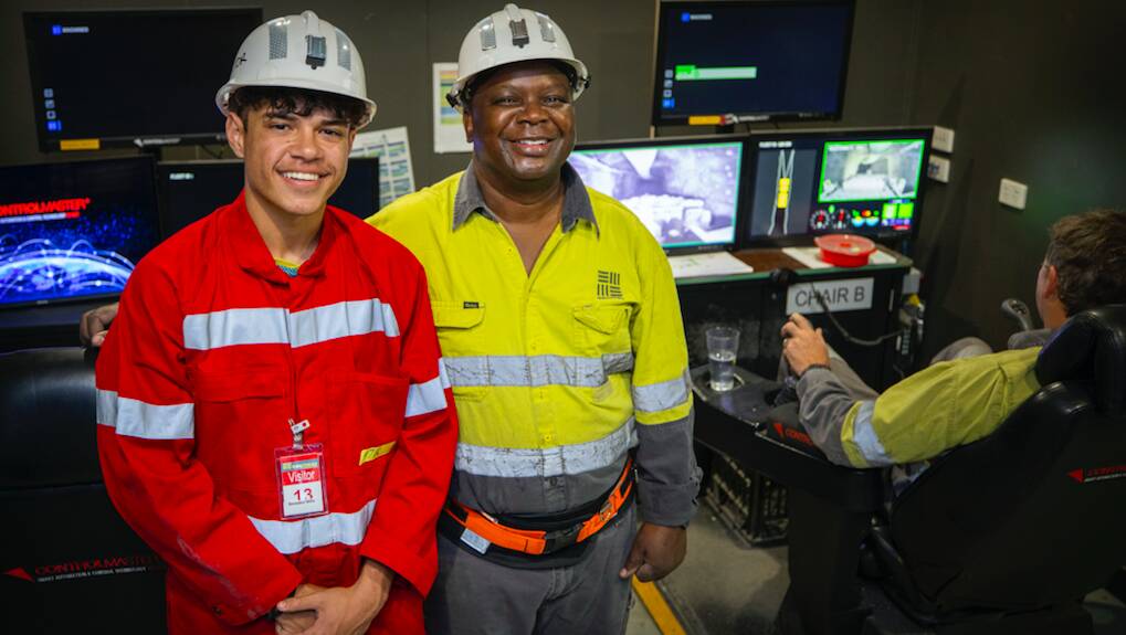 Scholarship students from the Australian Indigenous Education enjoy a Careers Experience Day at the South32 Cannington mine.
