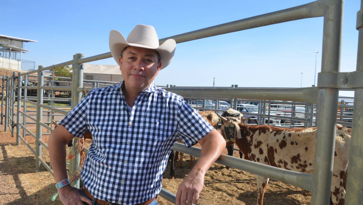 MARKETER: Leigh Arredondo, Tourism and Event Queensland's international director for the Americas, takes in the Mount Isa Rodeo. Photo: Derek Barry