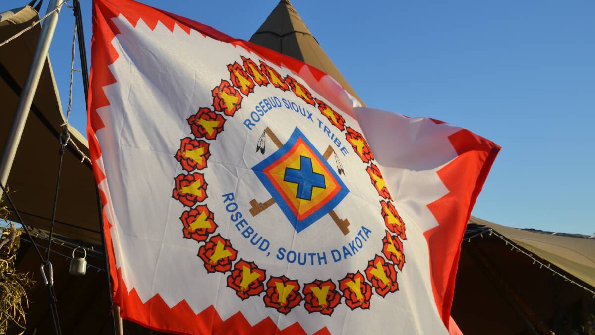 FIRST NATIONS: The flag of the Rosebud Sioux Tribe of South Dakota flies proud at the Gulf Frontier Days festival at the Gregory on the weekend.