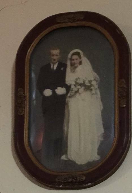 Frank and Patricia on their wedding day. Patricia predeceased her husband.