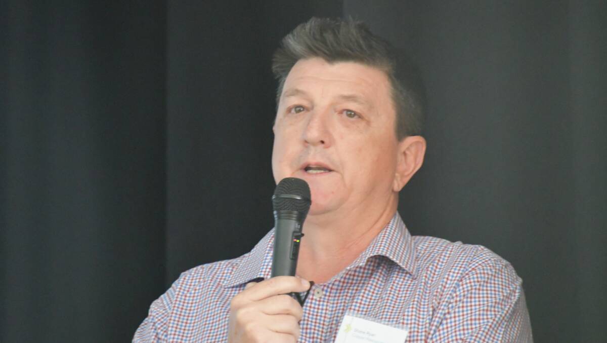 General manager of the Mt Cuthbert Group Shane Ryan speaks at an industry breakfast in Cloncurry on Monday