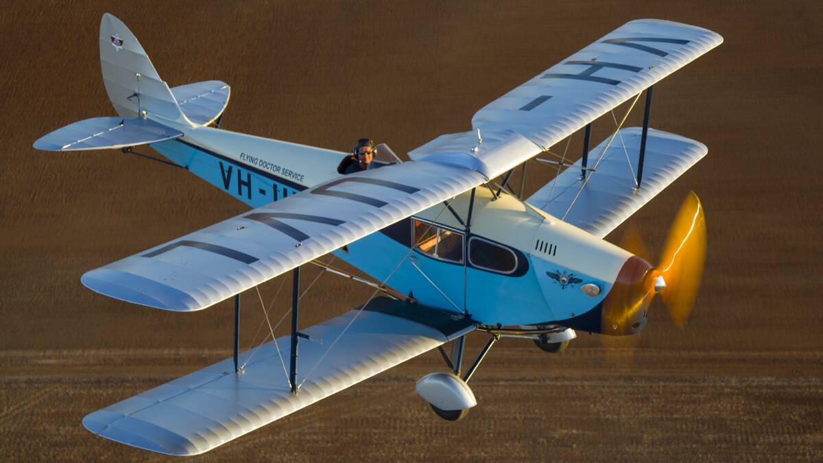 ANTIQUE AIR: This restored 1934 Fox Moth will be taking part in the RFDS pilgrimage. Photo credit: Mark Smith
