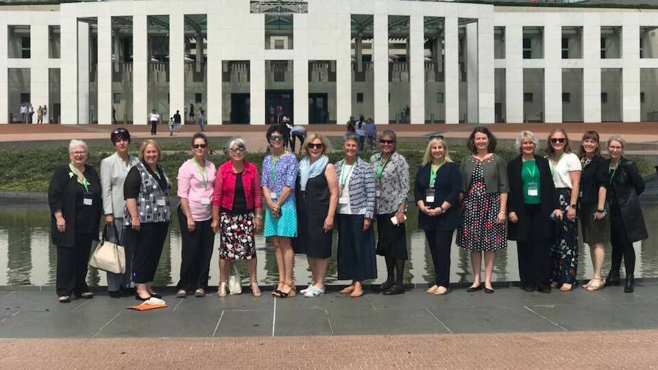 The women from the Muster at Parliament House.