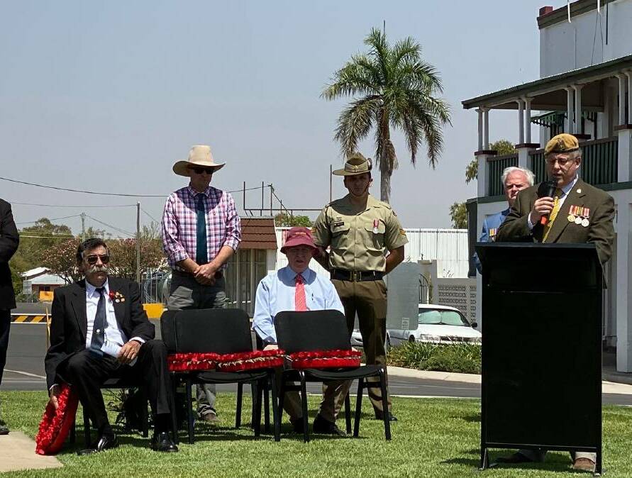 Outgoing Cloncurry CEO David Bezuidenhout speaks on Anzac Day.