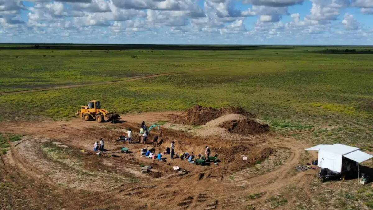 The site where many of the sauropod teeth were found. Photo: Trish Sloan Australian Age of Dinosaurs Museum