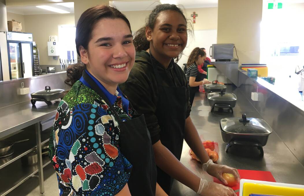 Students worked with traditional owners and elders from the community to learn how to cook traditional and contemporary foods.