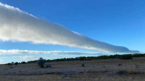 Morning glory cloud spotted by Mary-Anne Langridge on Sweers Island. Photo via Burke Shire Council.