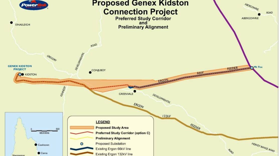 How the Kidston project will link up with the east coast grid.