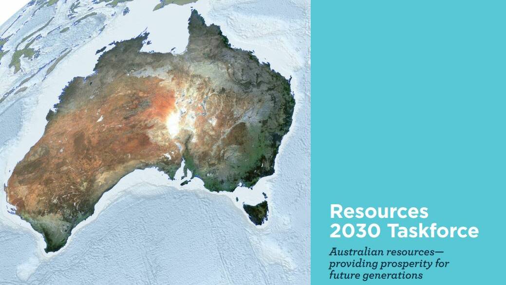 The cover of the Resources 2030 Taskforce Report.