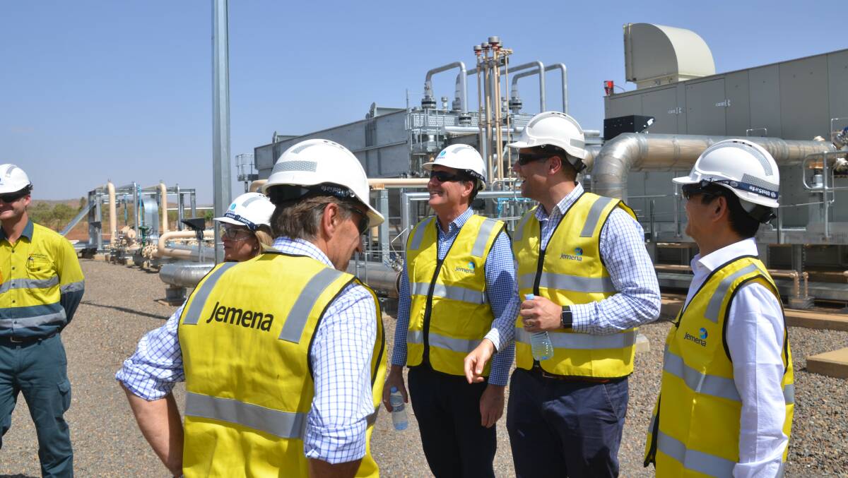 Visitors to the Mount Isa Compressor get a tour of the facility on the official opening of the Jemena Northern Gas Pipeline.