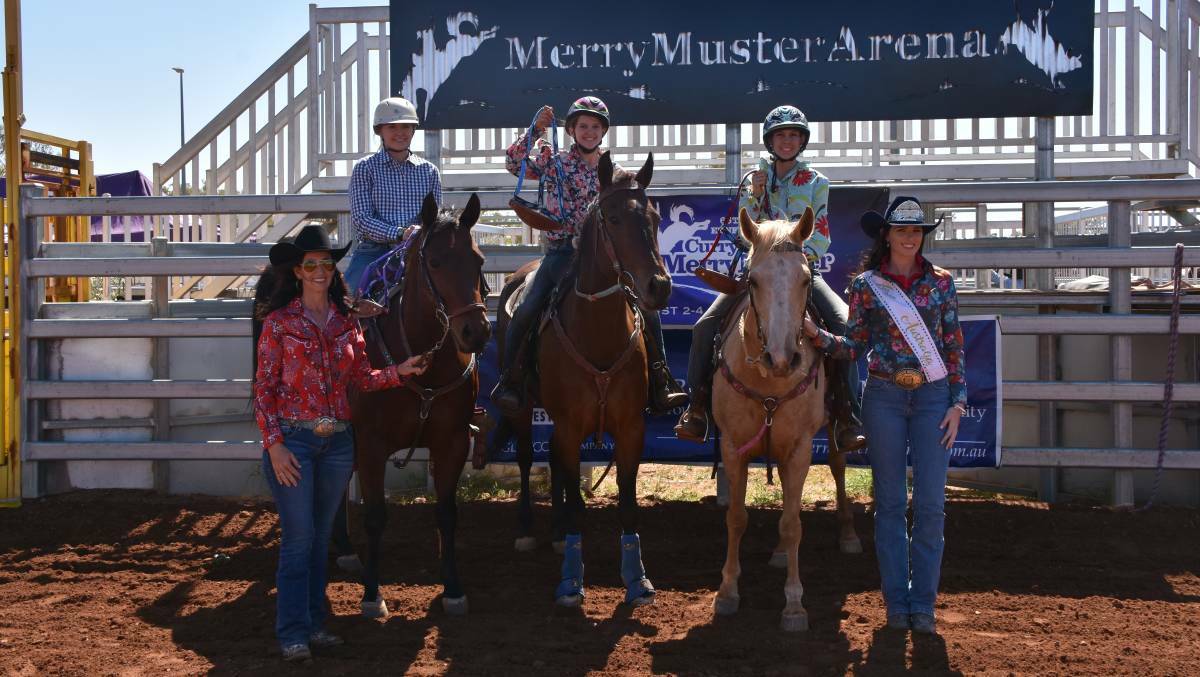 Open, Juvenile and Junior local barrel racing winners in 2019's Curry Merry Muster.