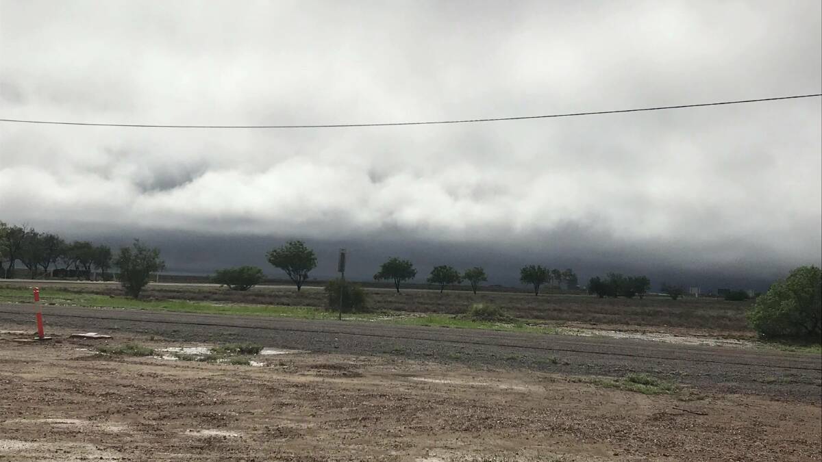 The rain is approaching McKinlay again after a break overnight. Photo: Samantha Walton