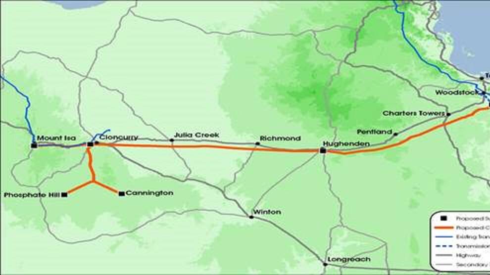 The CopperString project would link North West Queensland with the east coast electricity grid.