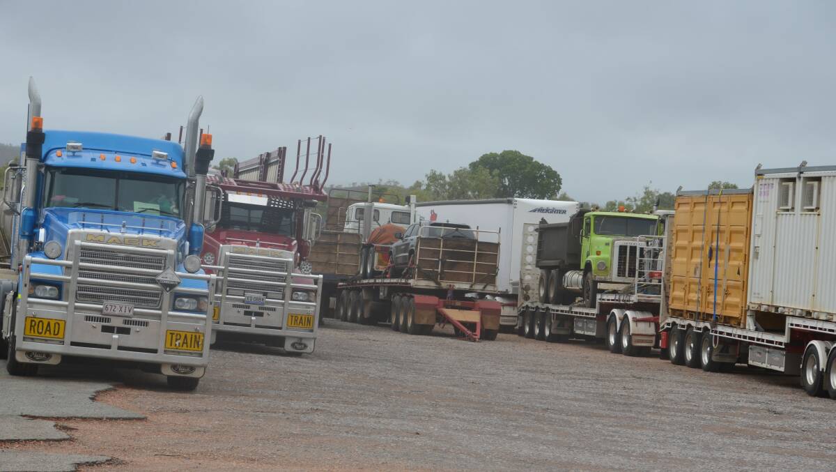 Stranded trucks in Isa.