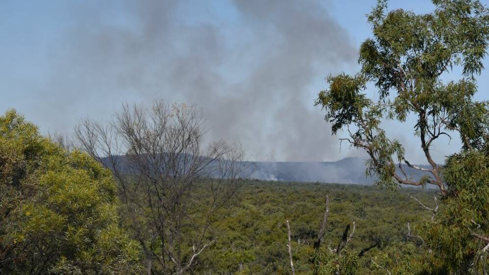 Controlled burn in the Undara National Park.