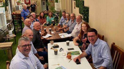 Mayor Danielle Slade with other local mayors meet the Prime Minister in Cloncurry last week.