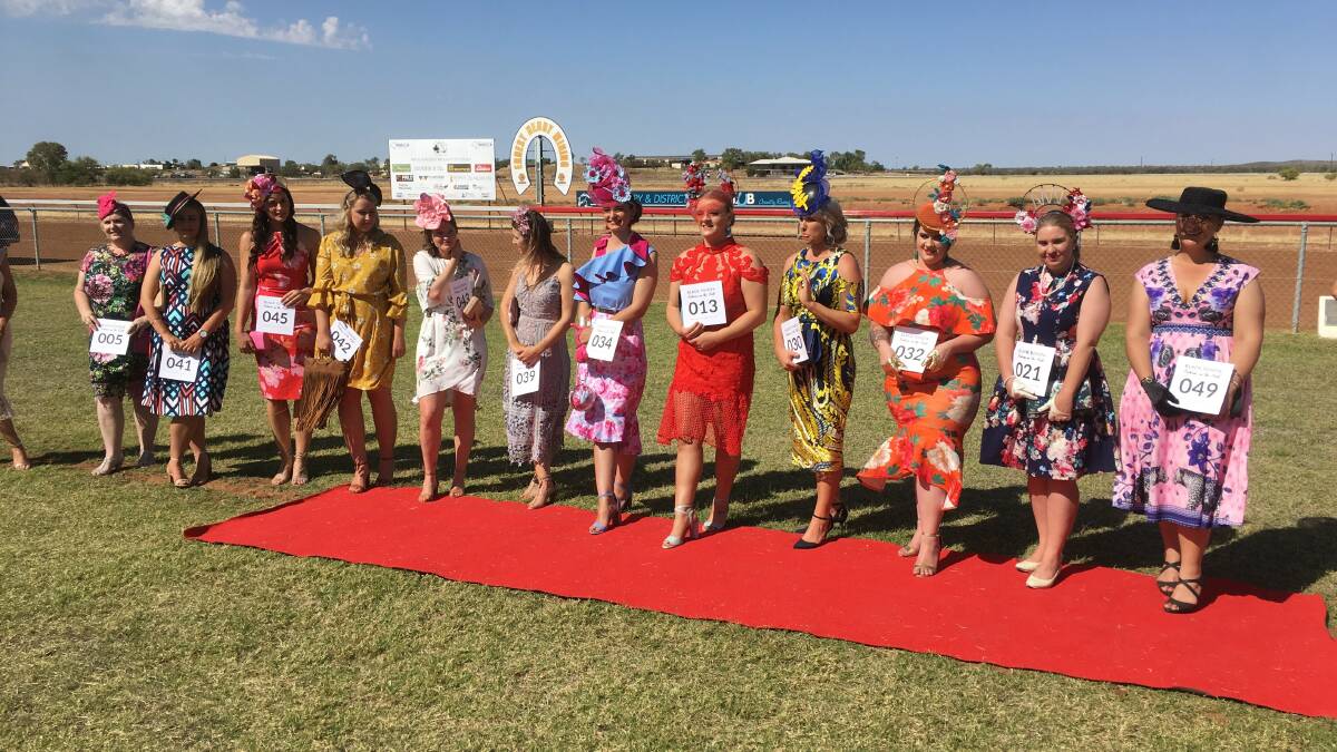 LOOKING LOVELY: Ladies on parade for the Fashions on the Field at Cloncurry Spring Races on Saturday. Photo: supplied.