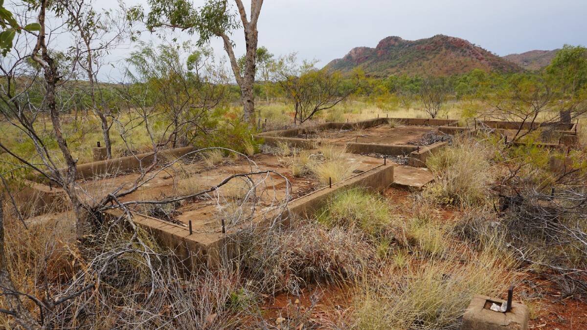 Remains of the mine manager's residence at Ballara.