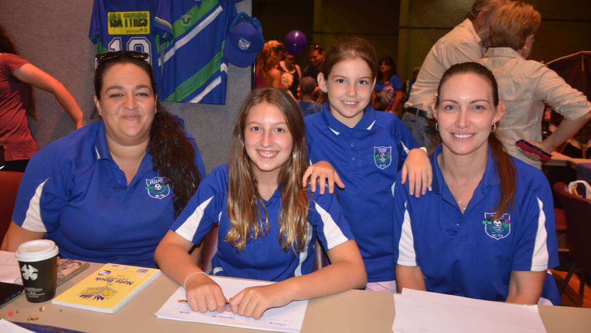 SIGN UP HERE: Players and officials from Parkside United Juniors Football Club attend the 2018 Sign On Expo.