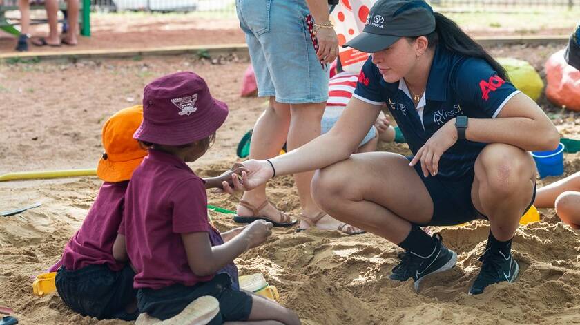 North Queensland Gold Stars captain and program ambassador Romy Teitzel at Townview.