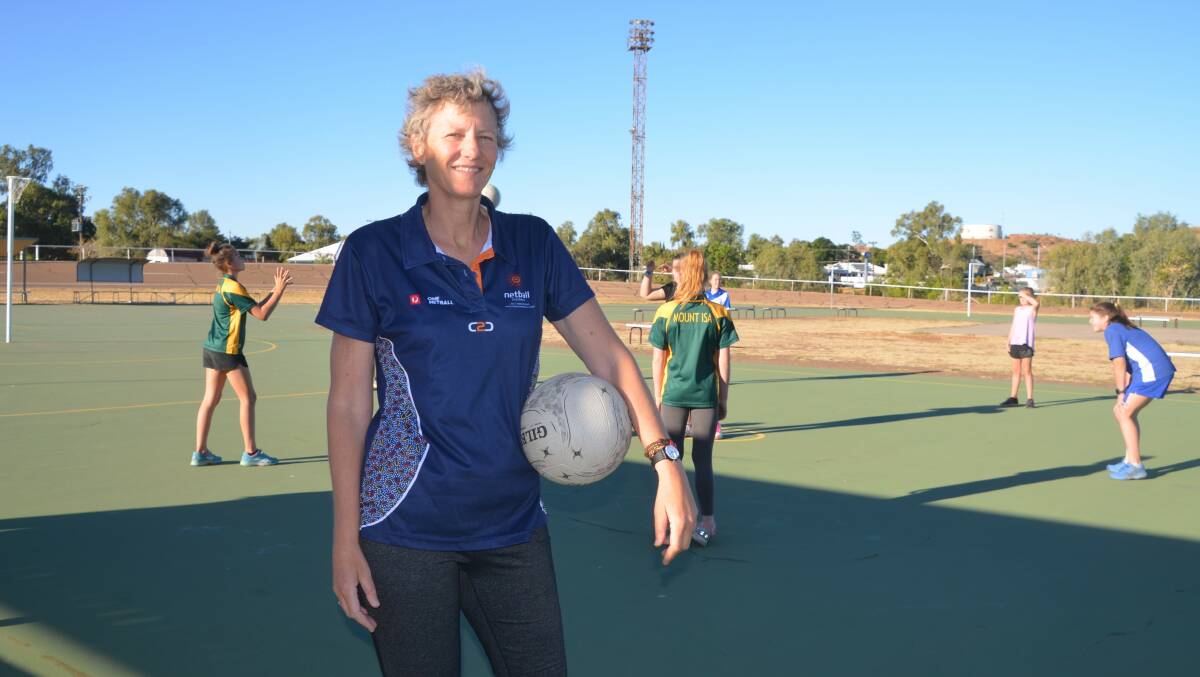 WING ATTACK: High performance netball coach Gillian Lee was in Mount Isa to impart her wisdom last week. Photo: Derek Barry