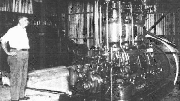 Harry Smith seen here in the Mount Isa power plant in the late 1930s.