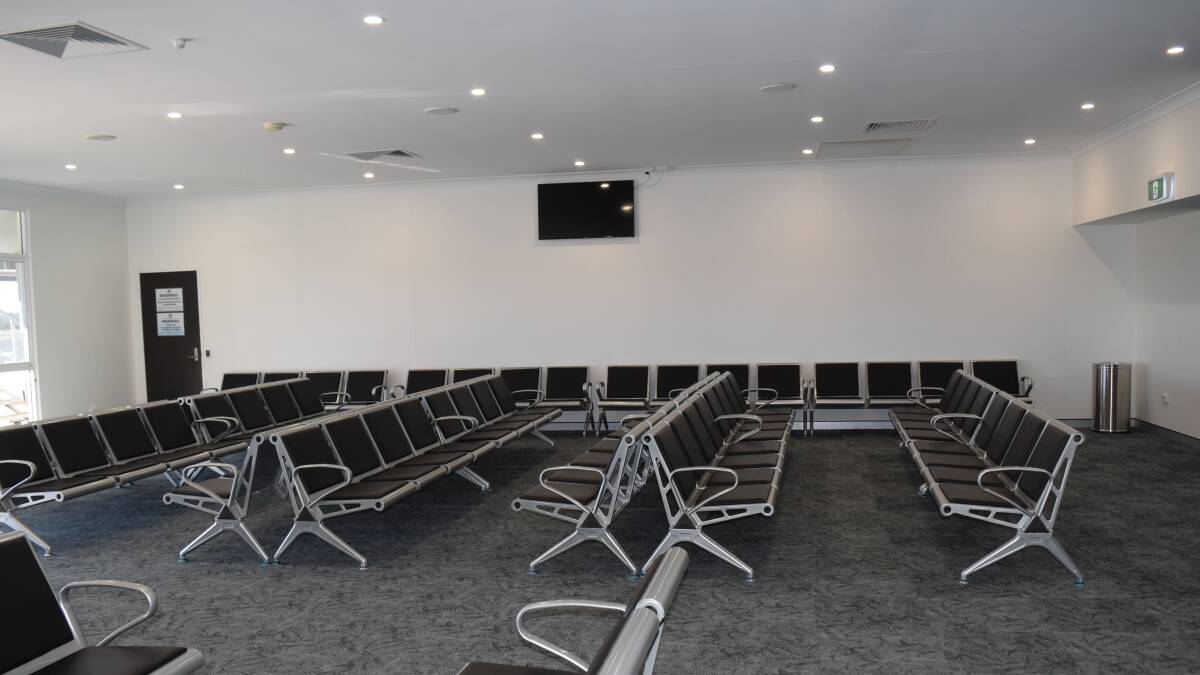 Inside the new departure lounge at Cloncurry Airport.