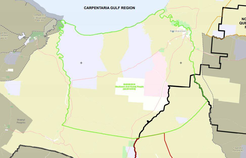 The native title claim covers a large area around Normanton.