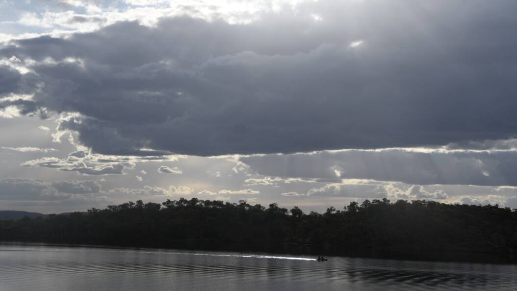 Cloudy conditions in the North West such as seen here at Lake Moondarra on Tuesday could finally lead to rain on Thursday.